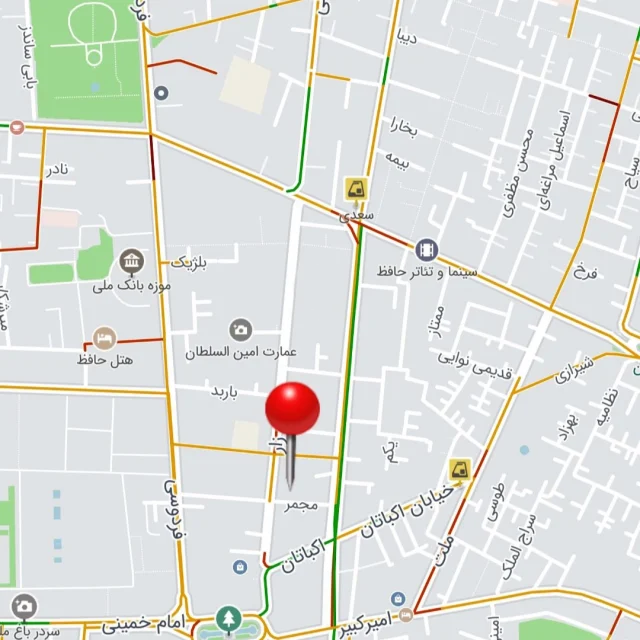 مکان فیزیکی فروشگاه آیفون تصویری ارتباط بر روی نقشه - Physical location of Ertebat Video Door Phone Store on the map