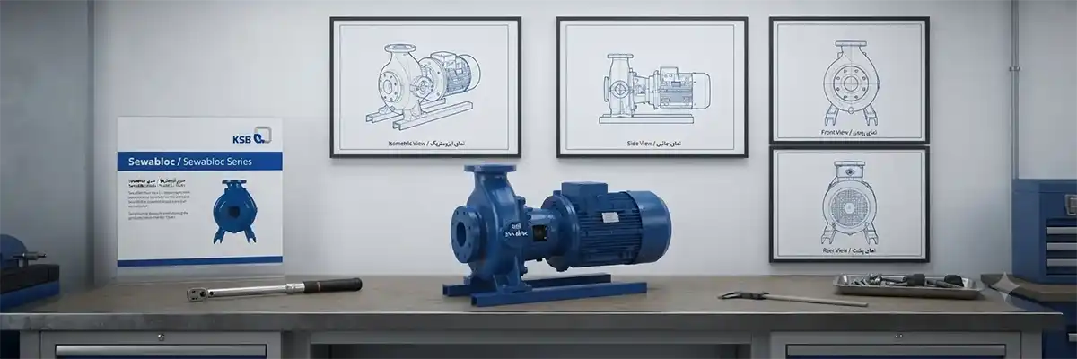 پمپ فاضلابی KSB سری Sewabloc با طراحی صنعتی و راندمان بالا - KSB Sewabloc wastewater pump with industrial design and high efficiency
