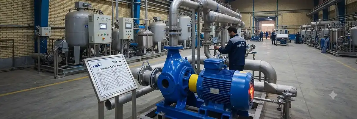 پمپ KSB سری Sewabloc برای انتقال فاضلاب و سیالات صنعتی - KSB Sewabloc pump for wastewater and industrial fluid transfer